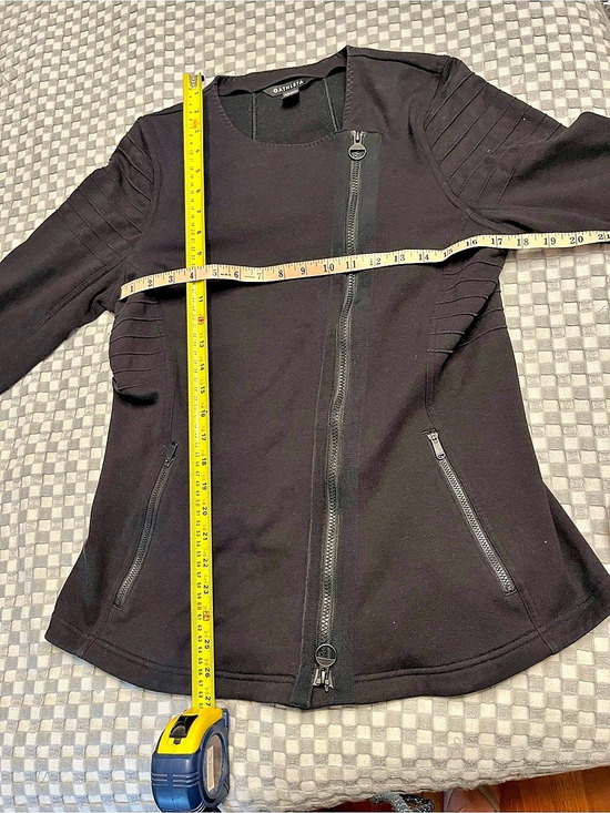 Athleta Jackets & Blazers - Athleta On The Move Moto Jacket Black Zip Jacket Size Large/Tall - GUC